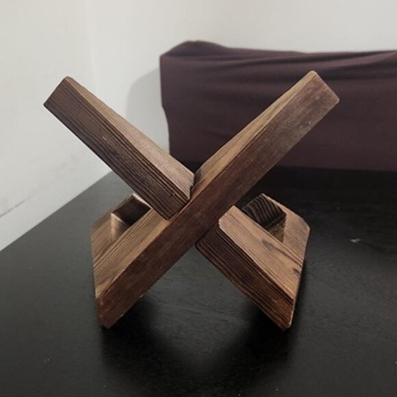 NEW Wooden Cookbook Holder, Rustic Cook Book Holder Stand - Rustic Brown - Picture 3 of 9